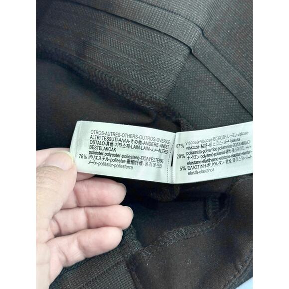 NWT Zara Pull On High Rise Slim Fit Ponte Skinny Pants Black Women's Size Small - Picture 7 of 7